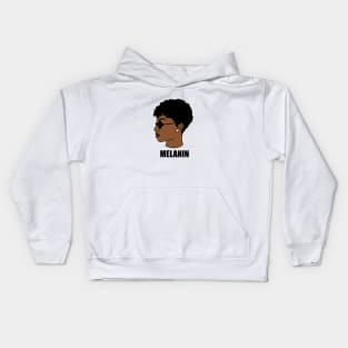 Melanin, Afro Woman, Black Girl Magic Kids Hoodie